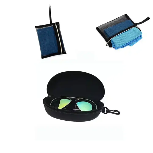 Beach Bundle Towel + Pouch + Sunglasses Case Option (1) Beach Bundle Towel + Pouch + Sunglasses Case Option