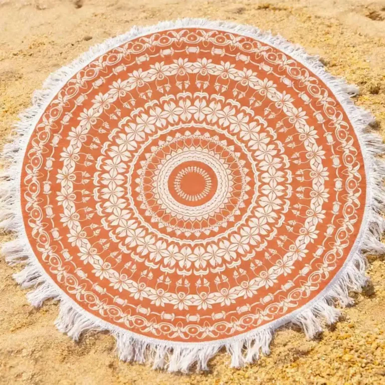 Beach Club Merch Limited Drops Using Round Towels and Velour Prints