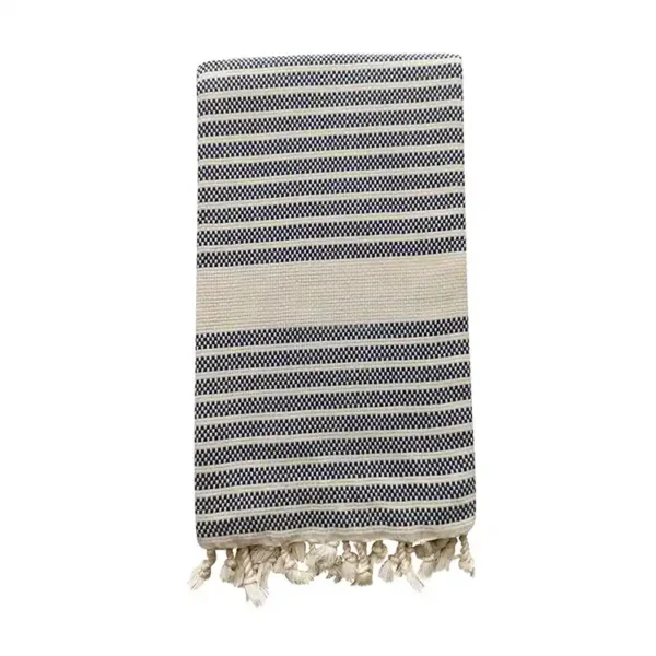 Classic Yarn-Dyed Beach Towel With Woven Branding