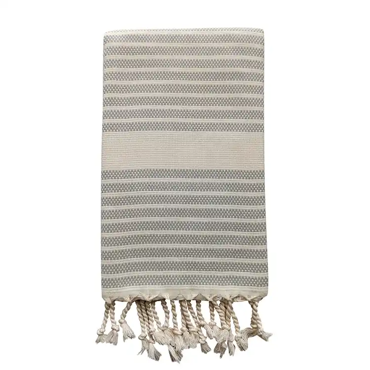 Home 14 Classic Yarn-Dyed Beach Towel With Woven Branding