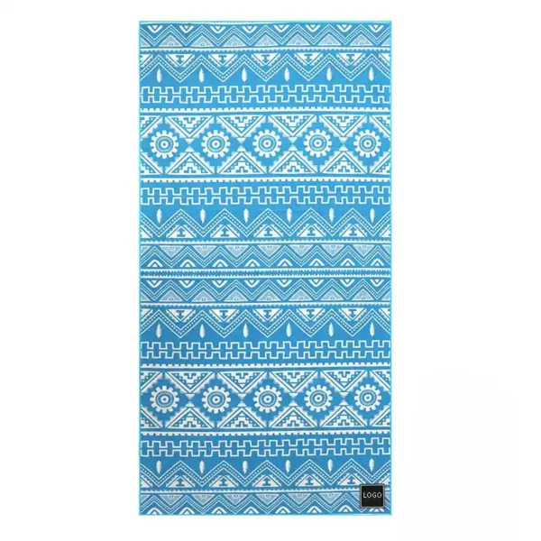 Custom Jacquard Beach Towel With Woven Logo Pattern
