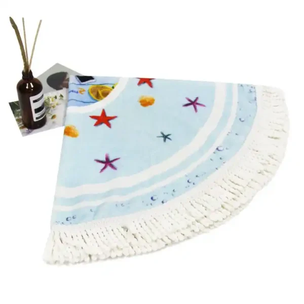 Custom Round Beach Towel With Full-Color Print