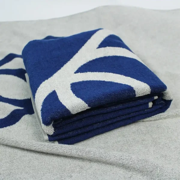 Double-Sided Cotton Beach Towel With Custom Pattern