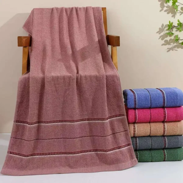 Economy Cotton Beach Towel With Retail Wrap