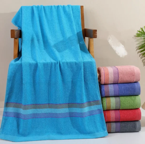 Economy Cotton Beach Towel With Retail Wrap