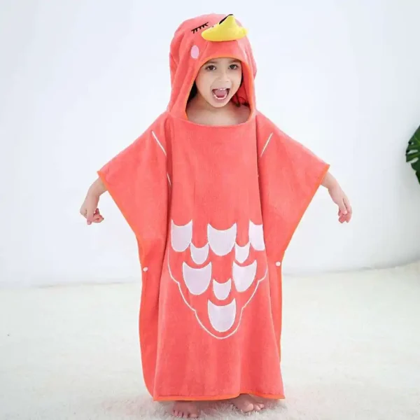Kids Hooded Beach Poncho With Custom Print (4) Kids Hooded Beach Poncho With Custom Print