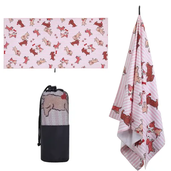 Lightweight Microfiber Beach Towel With Custom Print