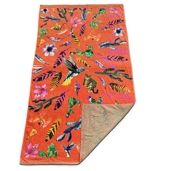 Serviette de plage surdimensionnée avec broderie monogramme