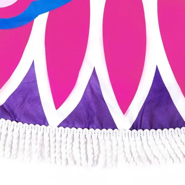 Oversized Round Microfiber Beach Towel With Fringe Option