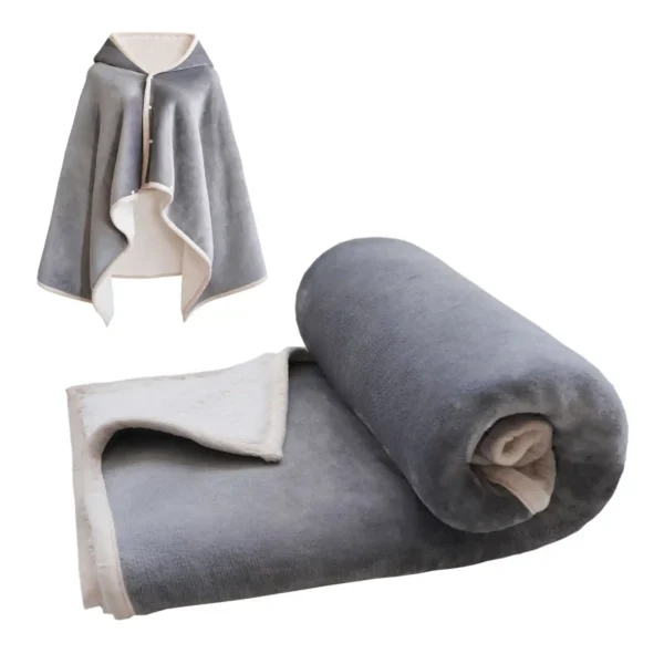 Plush Sherpa Poncho With Custom Label Option