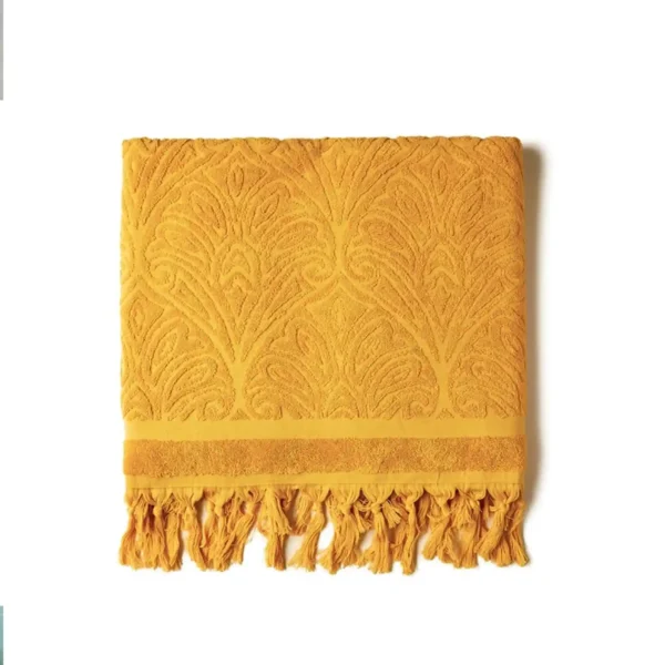 Premium Yarn-Dyed Cotton Beach Towel With Soft Terry