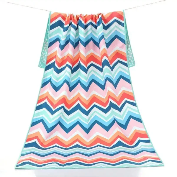 Reactive-Dyed Cotton Beach Towel With Full-Color Design (1) Reactive-Dyed Cotton Beach Towel With Full-Color Design