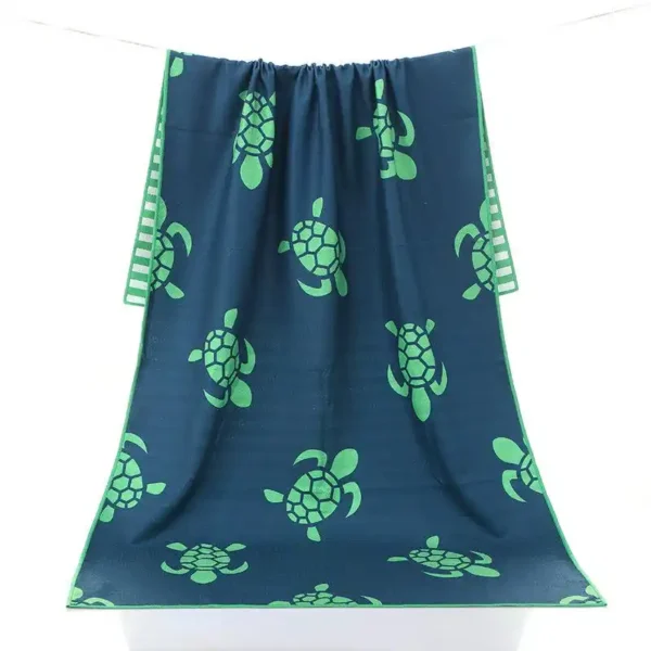 Reactive-Dyed Cotton Beach Towel With Full-Color Design (2) Reactive-Dyed Cotton Beach Towel With Full-Color Design