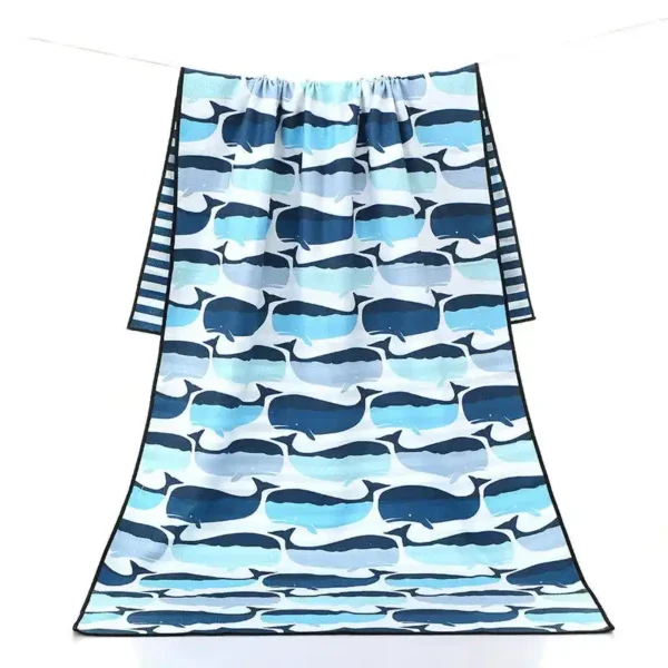 Reactive-Dyed Cotton Beach Towel With Full-Color Design (3) Reactive-Dyed Cotton Beach Towel With Full-Color Design