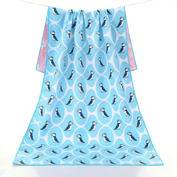 Reactive-Dyed Cotton Beach Towel With Full-Color Design (4) Reactive-Dyed Cotton Beach Towel With Full-Color Design
