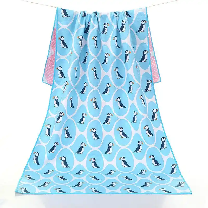 Home 5 Reactive-Dyed Cotton Beach Towel With Full-Color Design