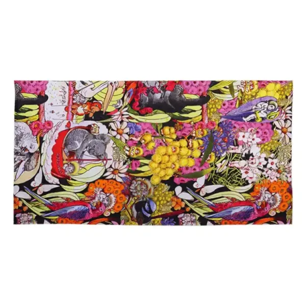 Resort-Style Beach Towel With Embroidered Crest