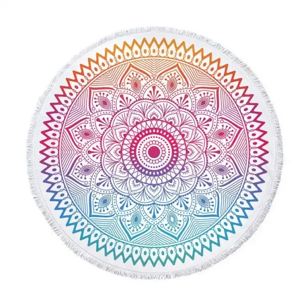 Round Cotton Beach Towel With Custom Artwork