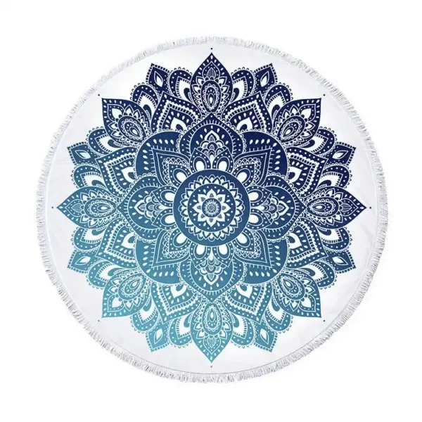 Round Cotton Beach Towel With Custom Artwork