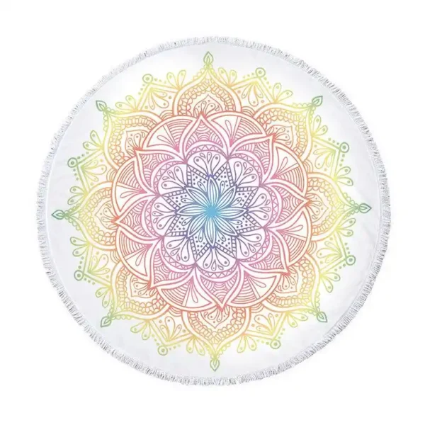 Round Cotton Beach Towel With Custom Artwork
