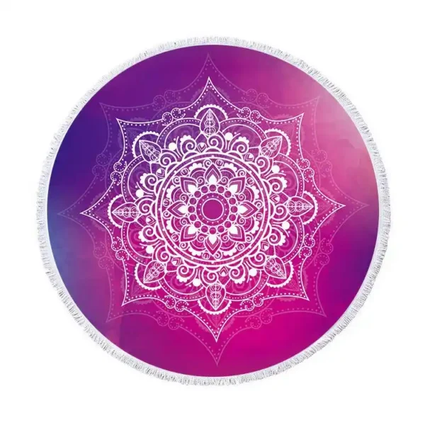 Round Cotton Beach Towel With Custom Artwork