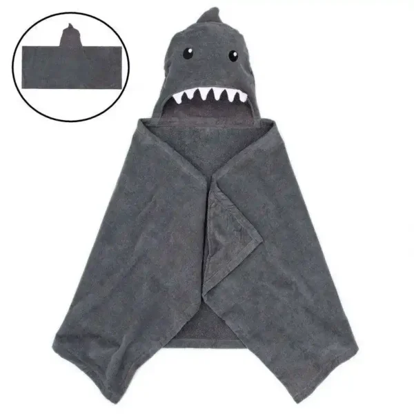 Shark Style Hooded Towel With Custom Print Option