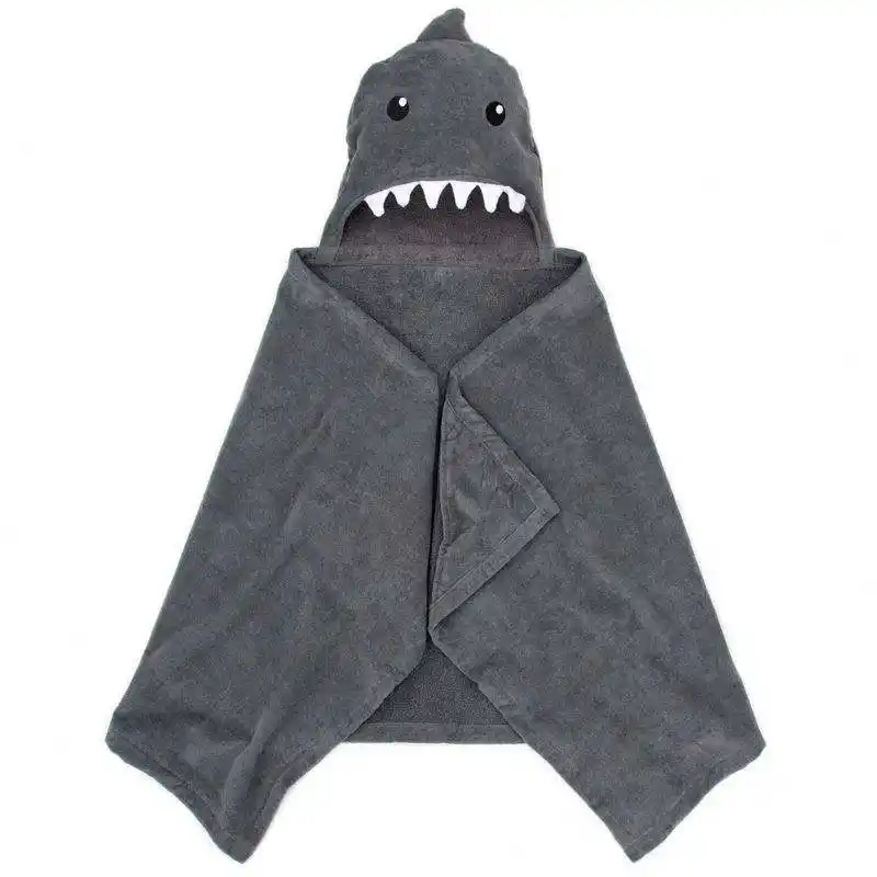 Home 8 Shark Style Hooded Towel With Custom Print Option
