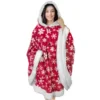 Sherpa-Lined Changing Poncho With Premium Warmth