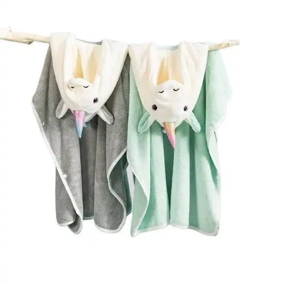 Unicorn Hooded Towel With Personalized Name