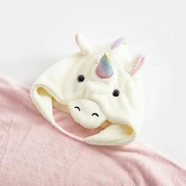 Unicorn Hooded Towel With Personalized Name