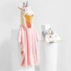 Unicorn Hooded Towel With Personalized Name