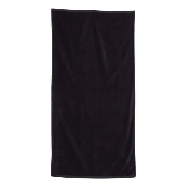 Velour Front Terry Back Beach Towel With Custom Print