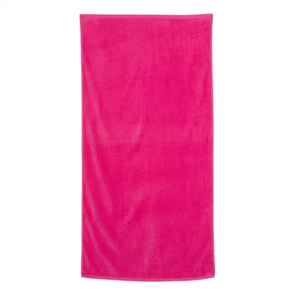 Velour Front Terry Back Beach Towel With Custom Print