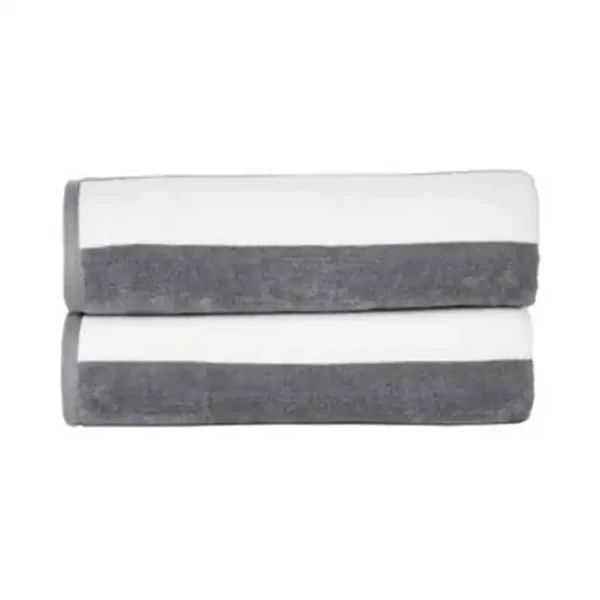 Yarn-Dyed Cabana Stripe Beach Towel With Custom Label